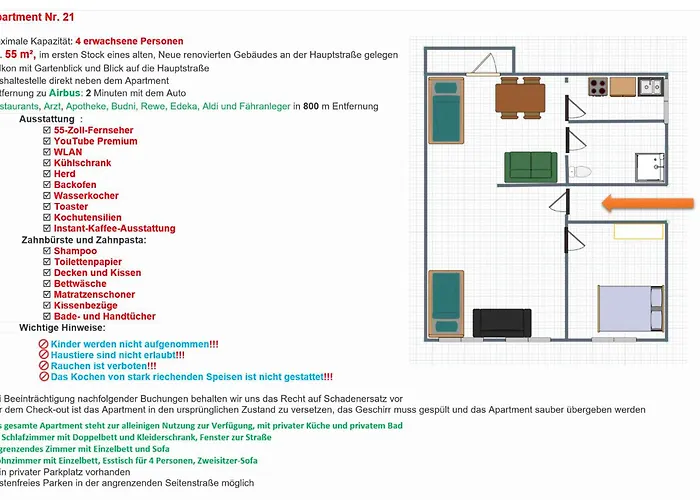 Finkenwerder Larisa's Nr21-ganze Apartament *
